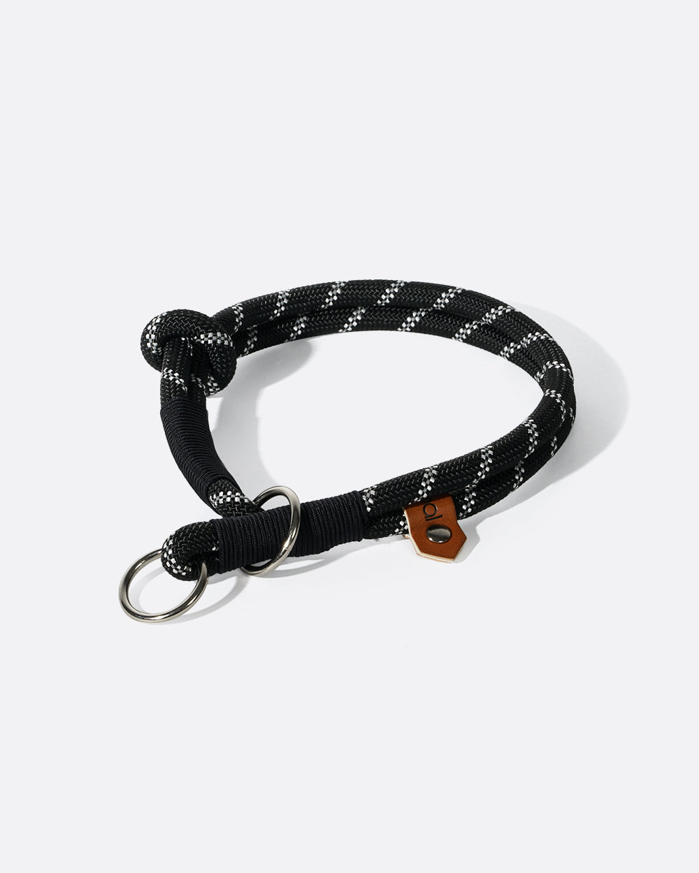 Martingale Double Rope Slip Collar - Classic Black