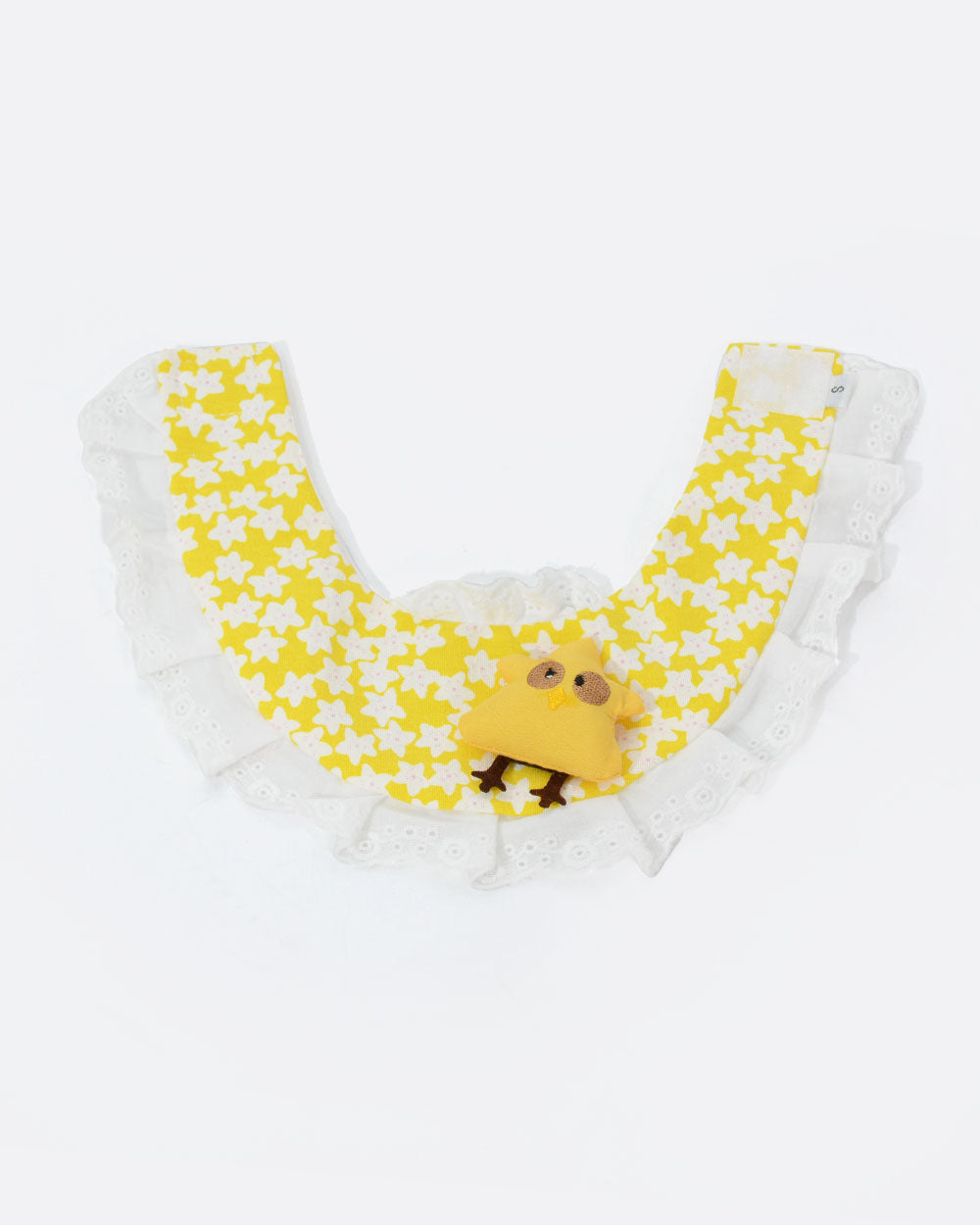 Velcro Ruffled Hem Bib - Chick