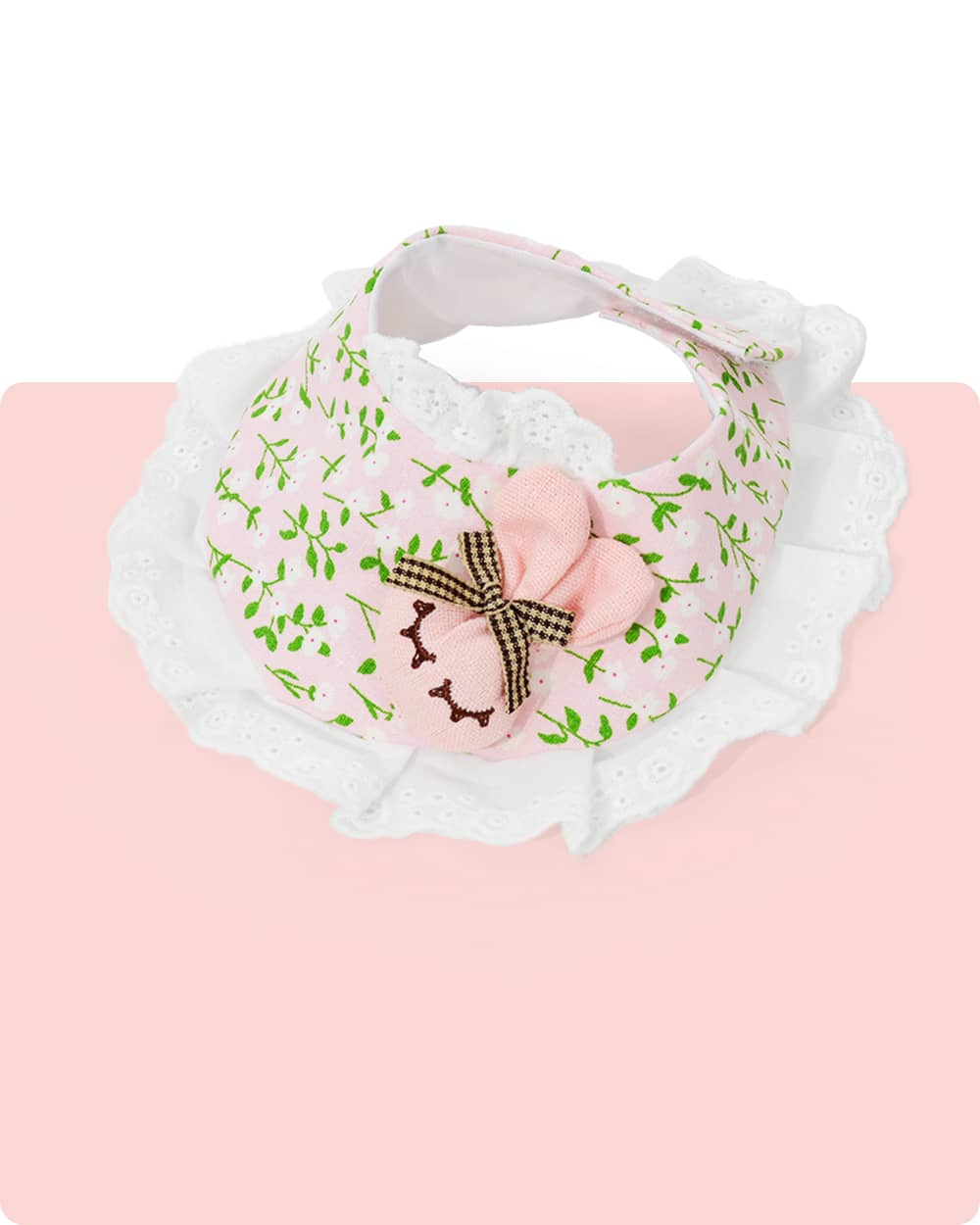 Velcro Ruffled Hem Bib - Dozy Rabbit