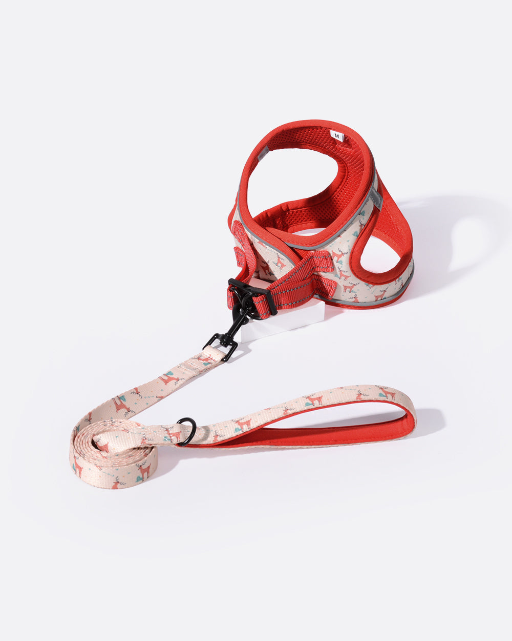 OxyMesh Velcro Step-in Harness and Leash Set - Reindeer