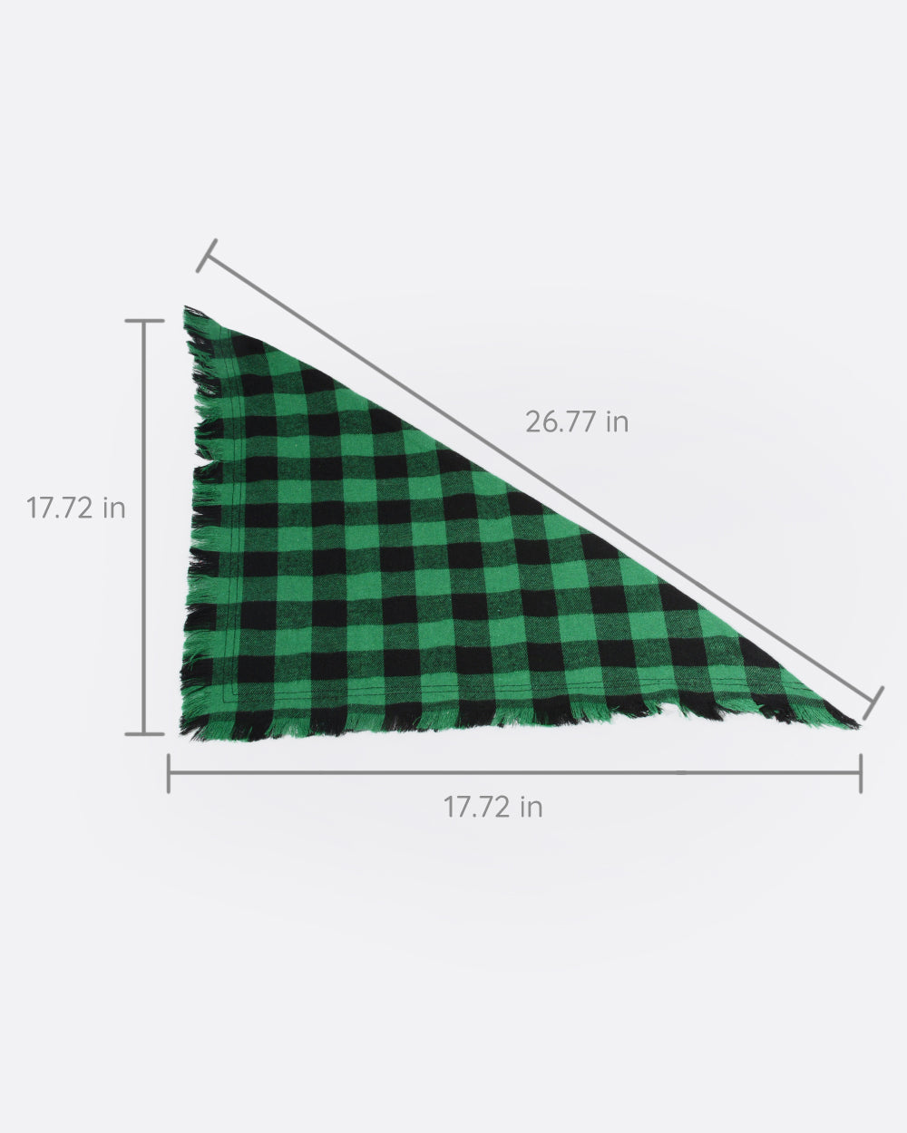 The size is 17.72x17.72x26.77 inches. Suitable for most of the dogs, the pet owner can adjust the size by folding the bandana to fit different sizes of dogs. Very easy to use. Support washable by machines.