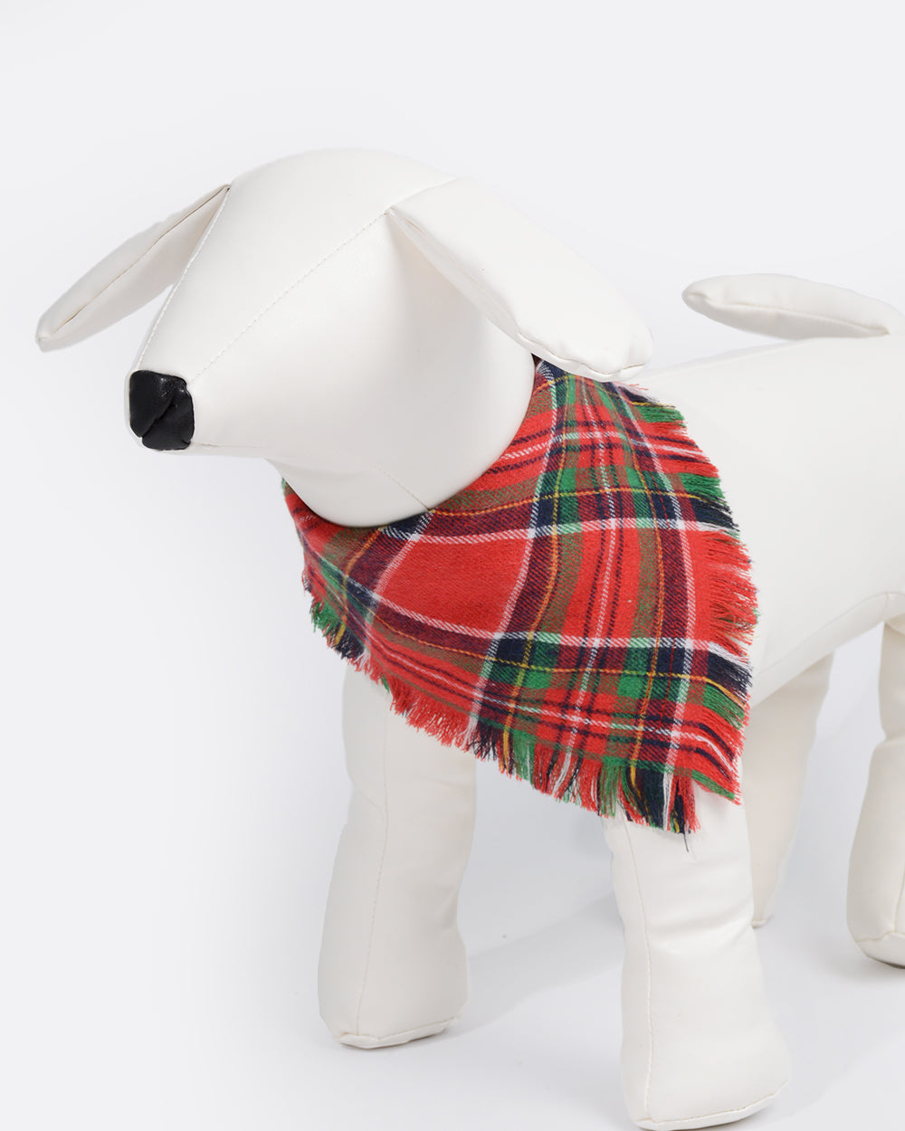 Best Christmas plaid dog bandana for dressing in festival or daily use.  Classic Stewart plaid absolutely make your dog stand out from the pack.  Adopting dual layer design, better performance in quality. Suitable to many small dogs and can adjust the size by folding the cloth.