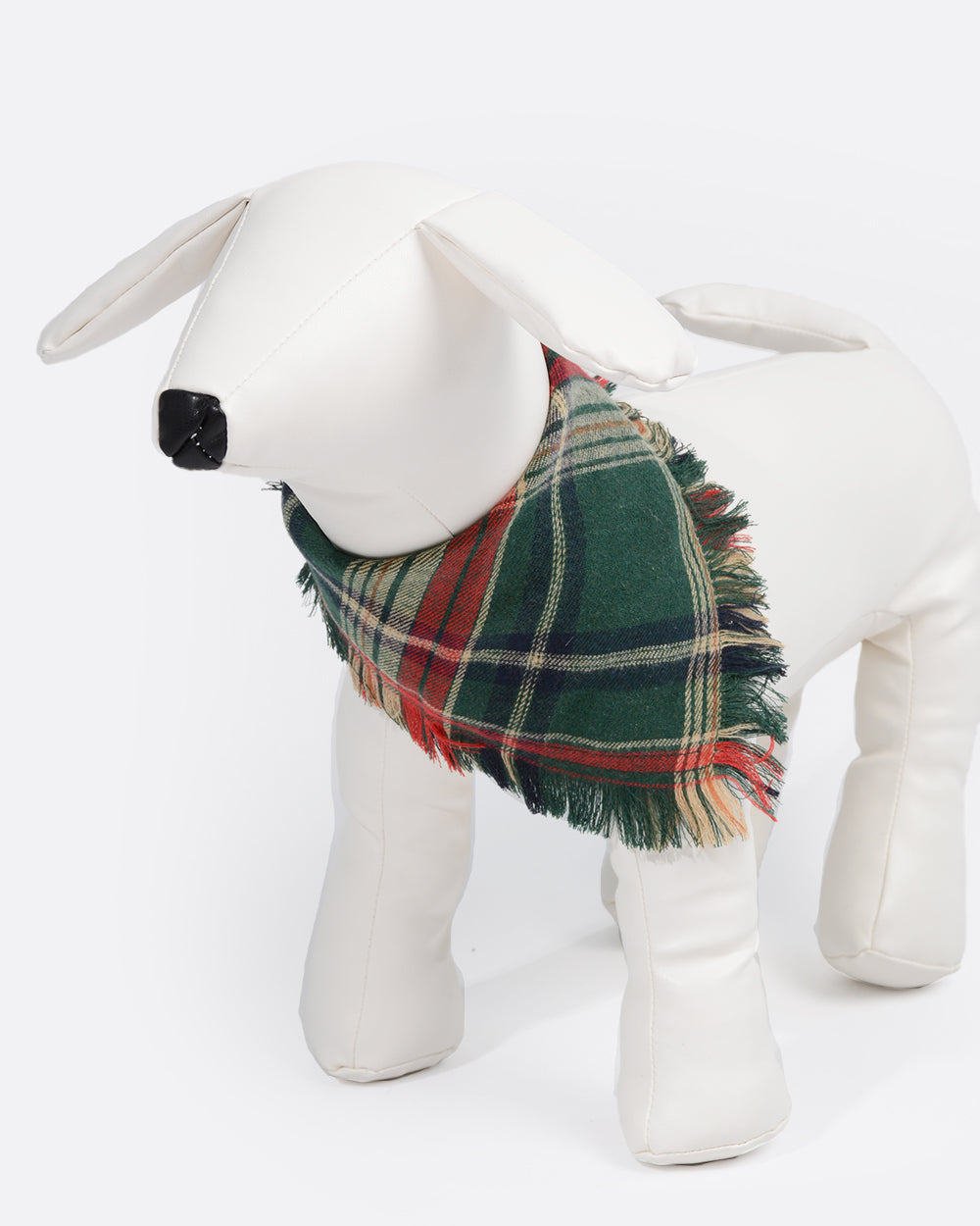 Best Christmas plaid dog bandana for dressing in festival or daily use.  Classic Stewart plaid absolutely make your dog stand out from the pack.  Adopting dual layer design, better performance in quality. Suitable to many small dogs and can adjust the size by folding the cloth.