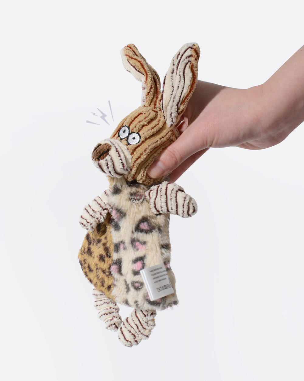 No Stuffing Crinkle Dog Toy with Squeaker-Hare