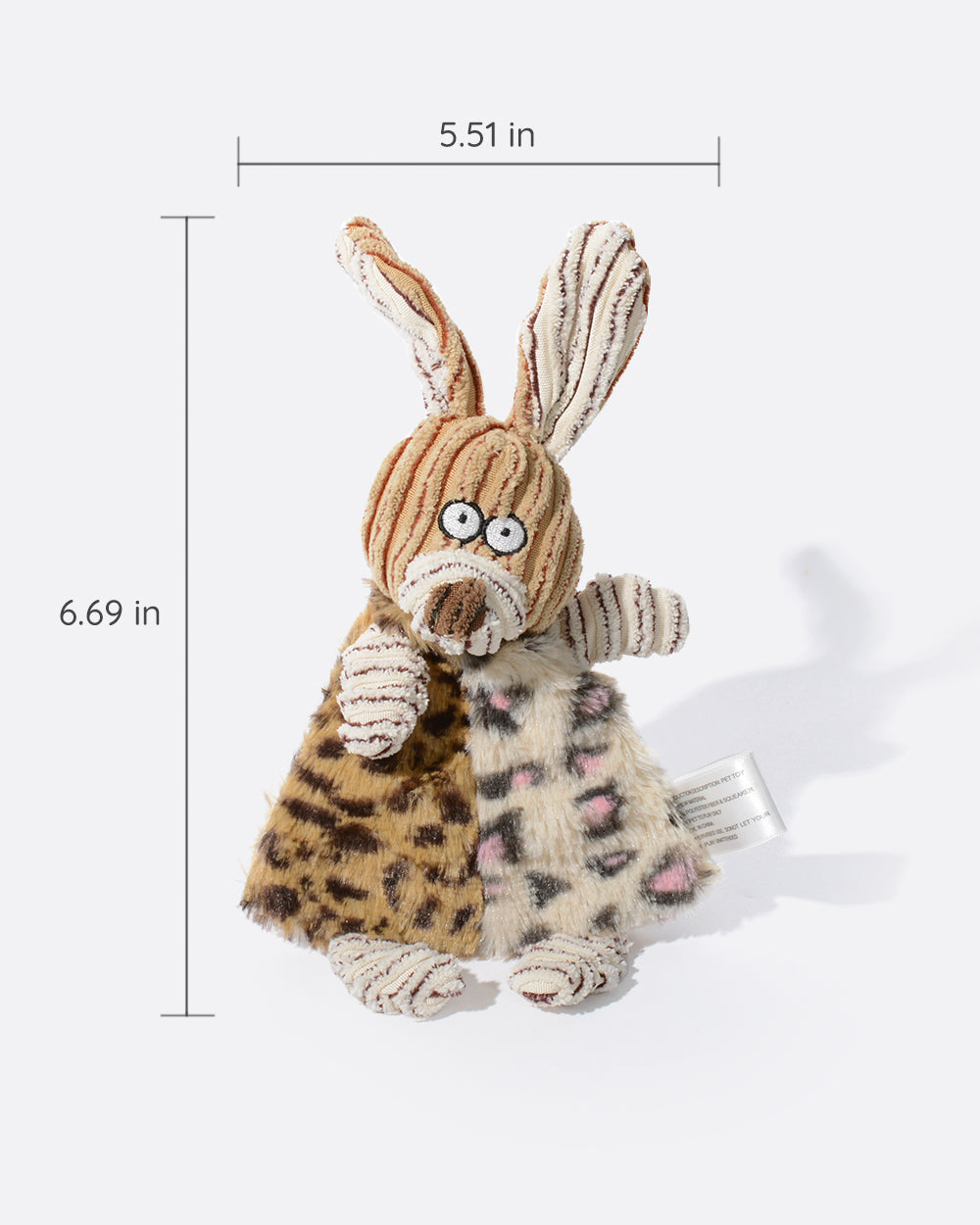 No Stuffing Crinkle Dog Toy with Squeaker-Hare
