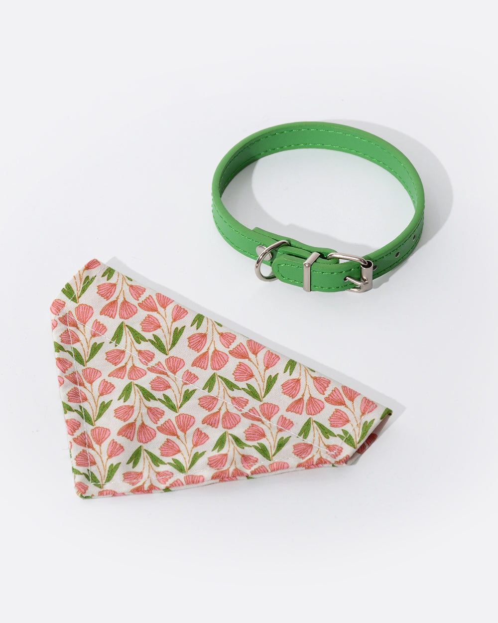 Reversible Dog Bandana with Collar - Garden