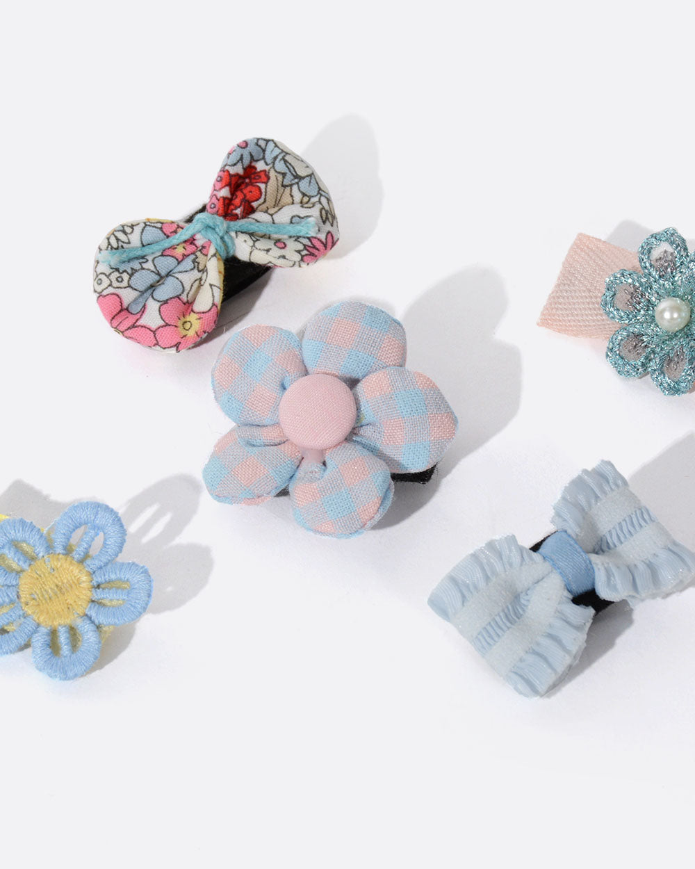 Dog Snap Hair Clips - Blue Blossom