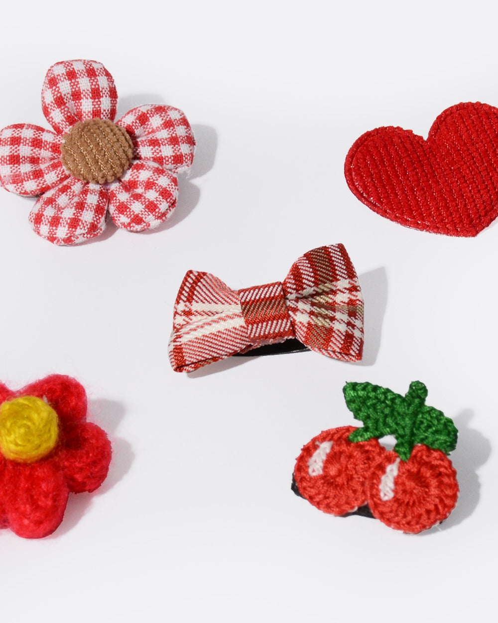 Dog Snap Hair Clips - Cherry