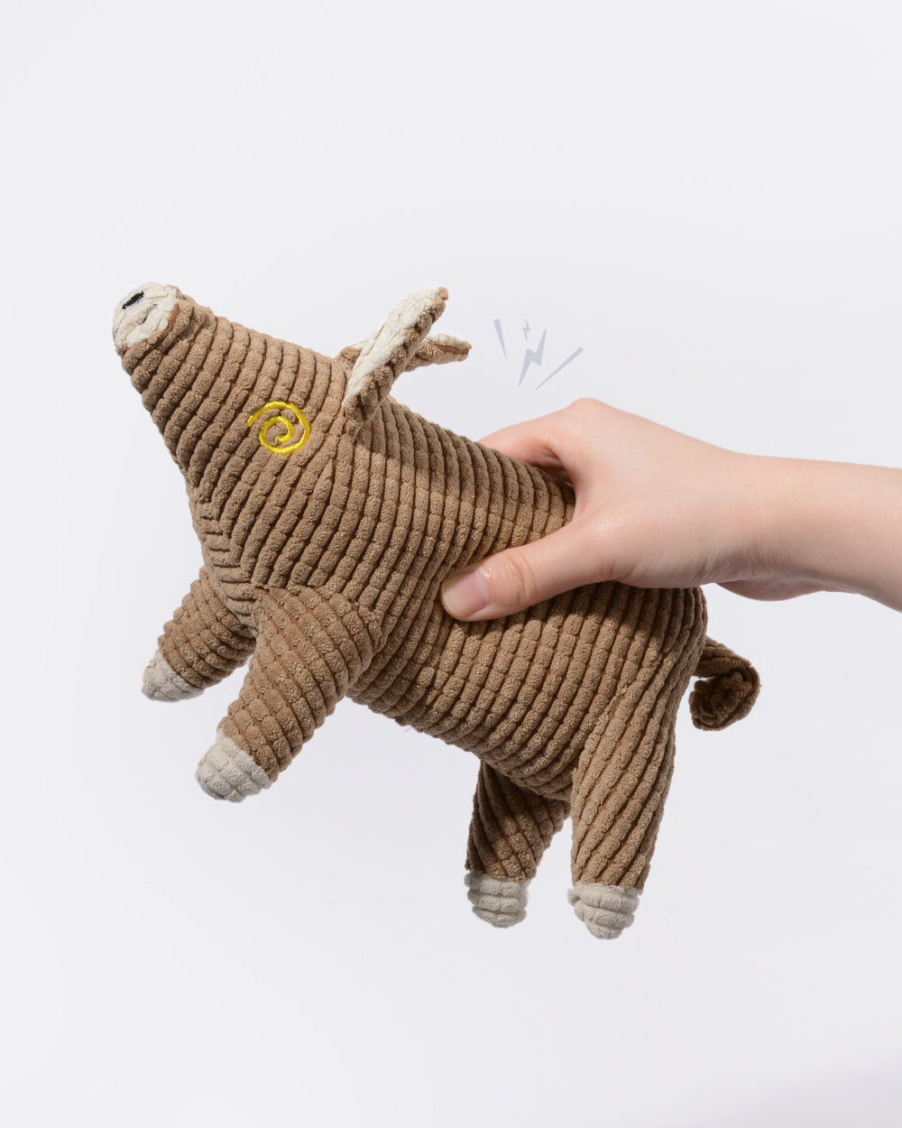 Plush Squeaky Dog Toy - Brown Pig