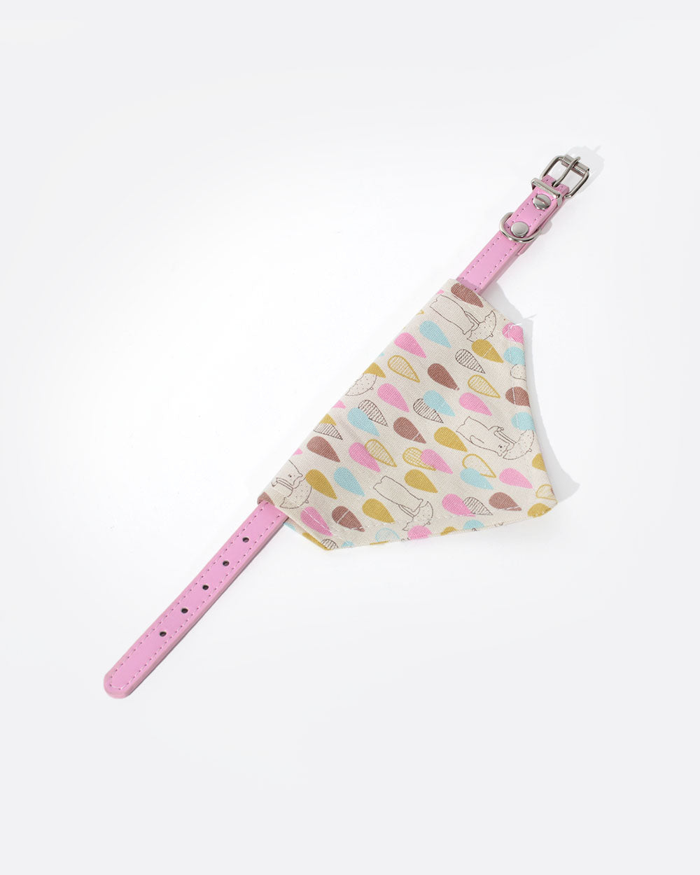 Reversible Dog Bandana with Collar - Raindrops