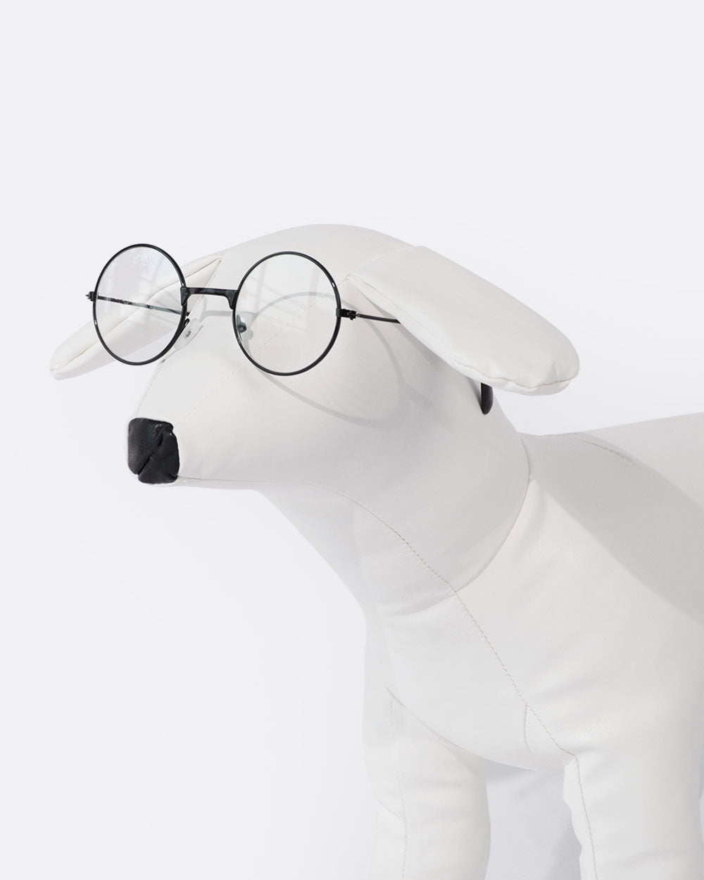 Round Metal Dog Glasses - Black