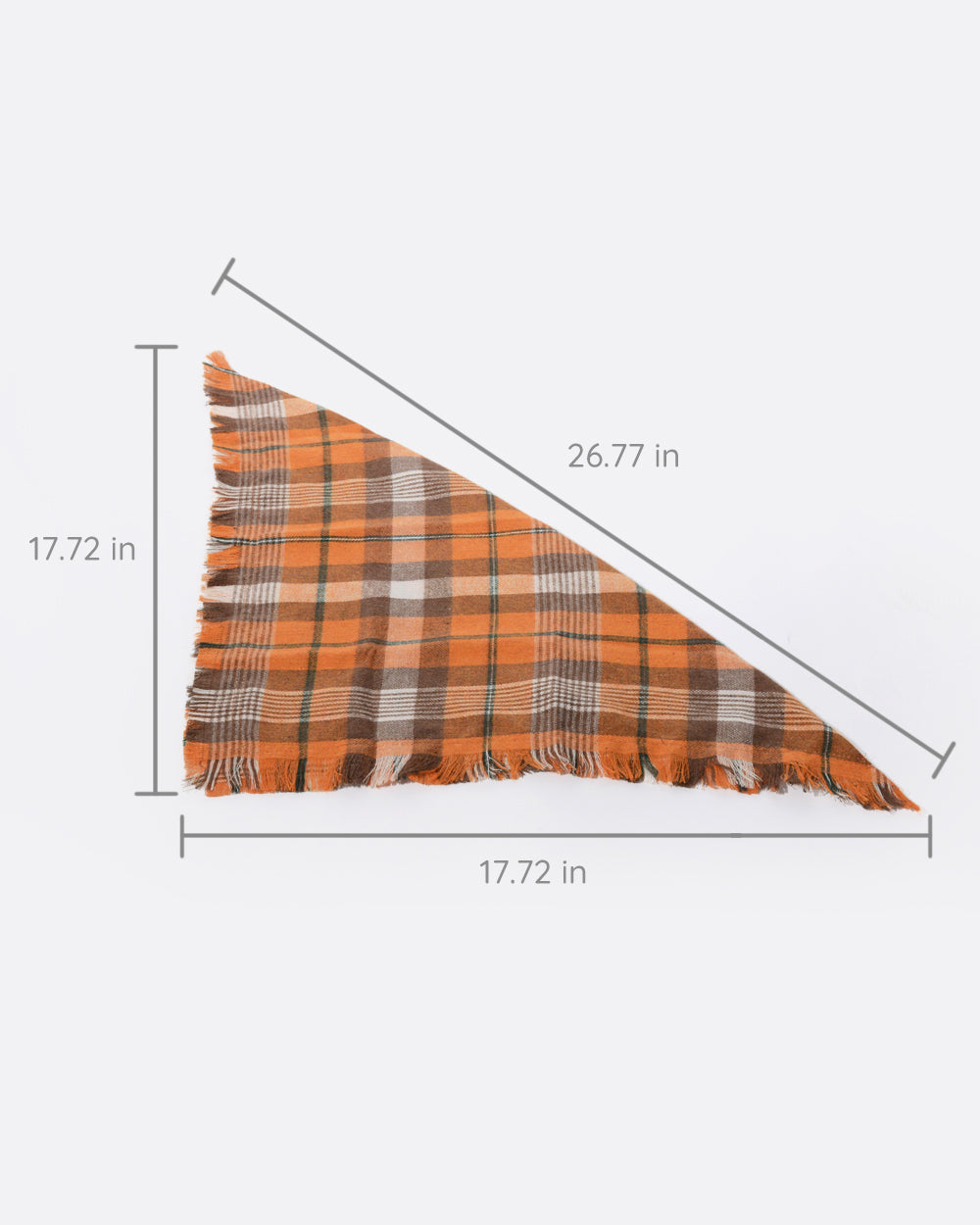 Tassel Dog Bandana - Orange Tartan