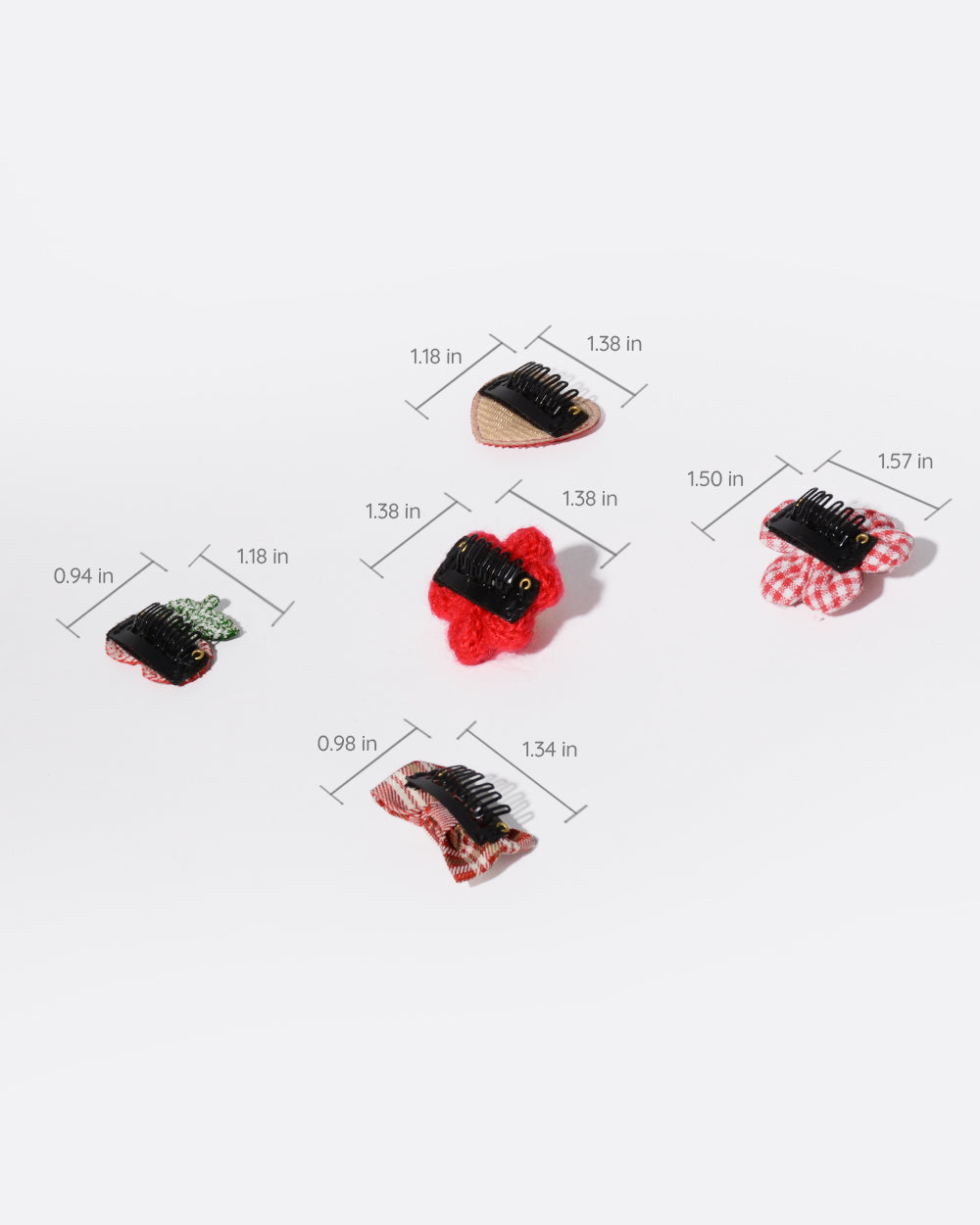 Dog Snap Hair Clips - Cherry