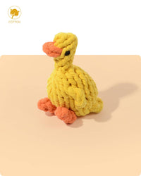 Animal Design Cotton Rope Dog Toy - Duck