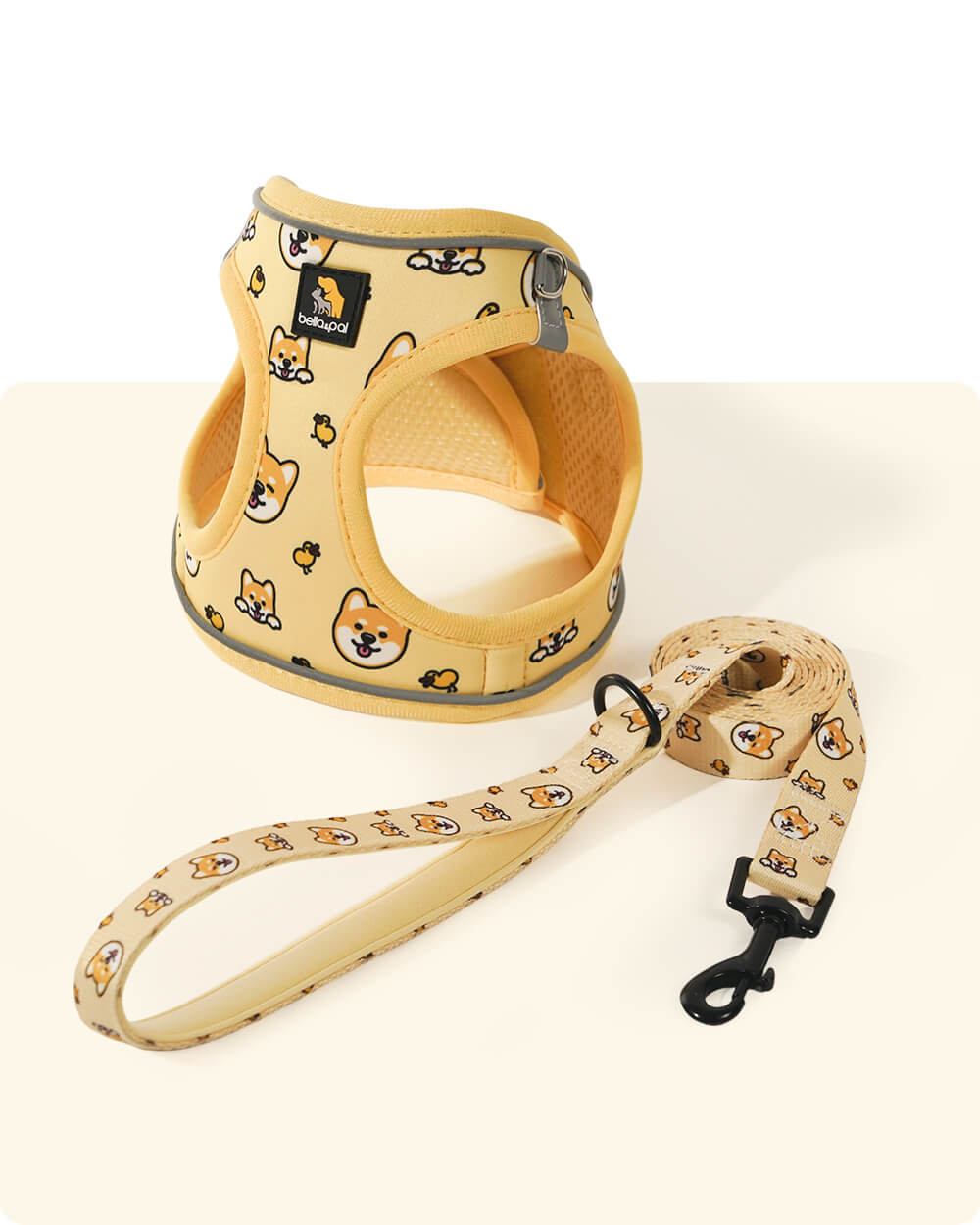 Bella & Pal × PJai & Friends OxyMesh Velcro Step-in Harness Set - Genki Shiba