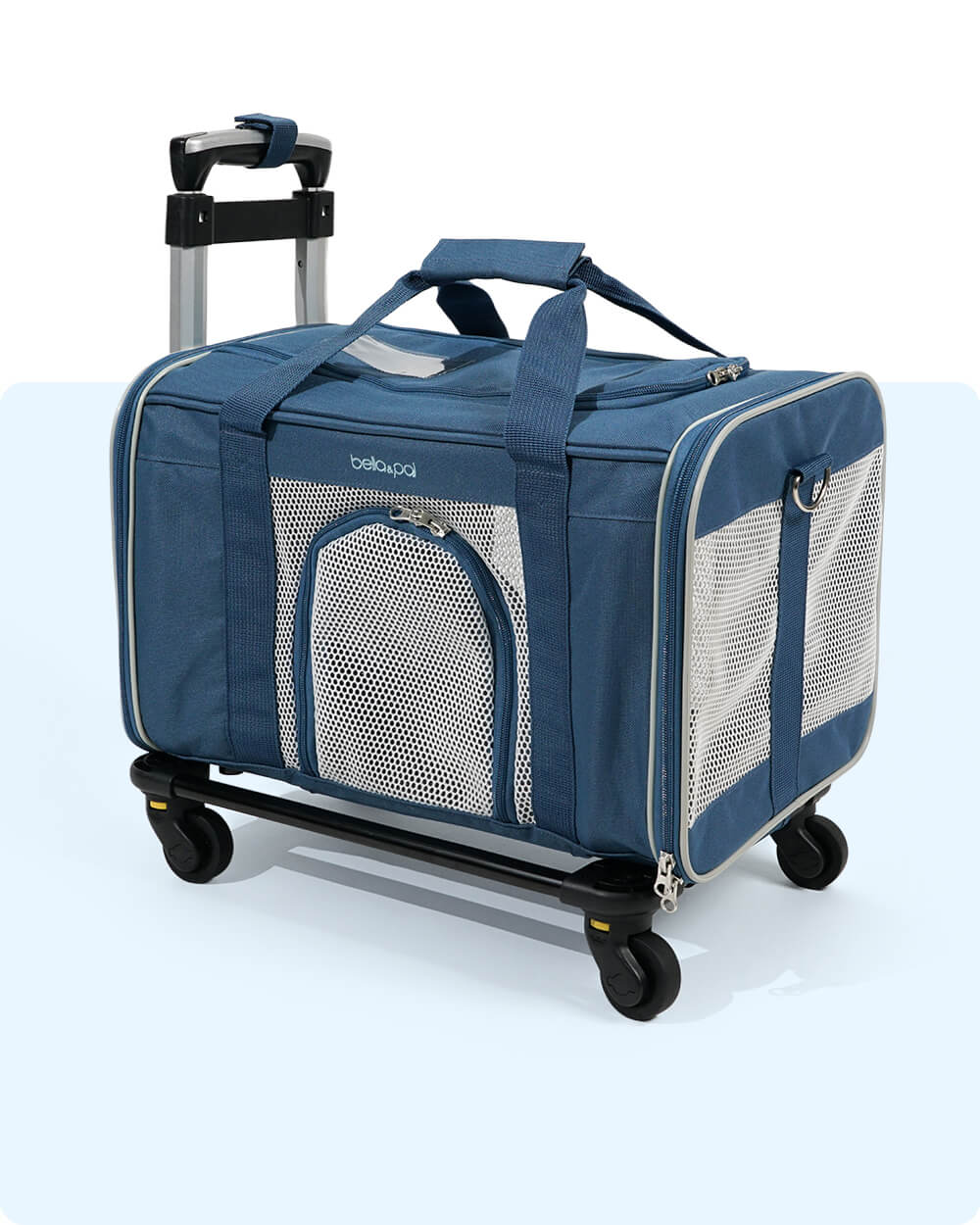 Rolling Pet Carrier with Detachable Trolley